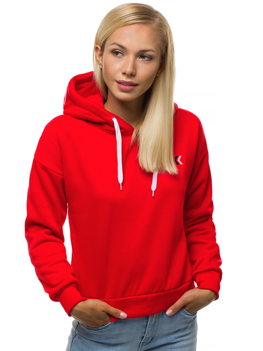 Sudadera de mujer roja OZONEE JS KSW2039