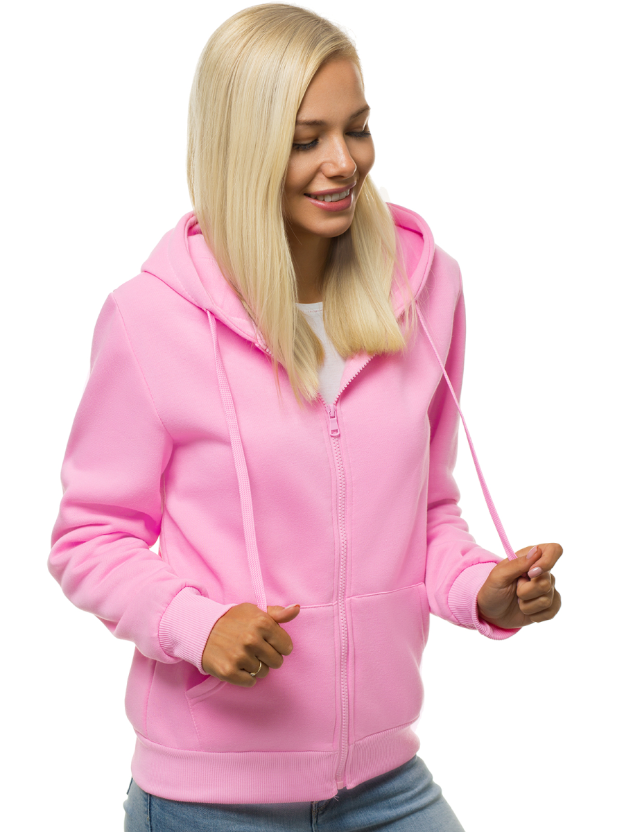 Sudadera de mujer rosa claro OZONEE JS/W03Z