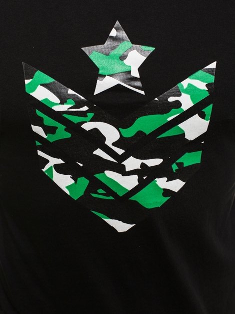 ATHLETIC 1154 Camiseta de manga larga de hombre negro-verde
