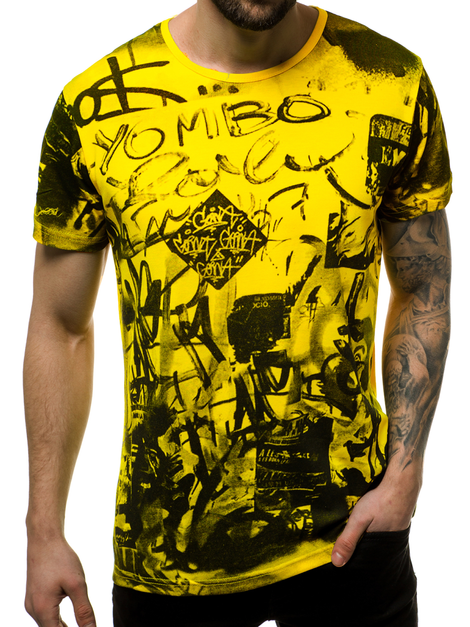 Camiseta de hombre amarilla OZONEE JS/KS1987