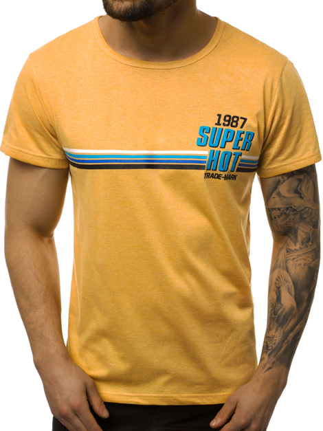 Camiseta de hombre amarilla OZONEE JS/KS2052