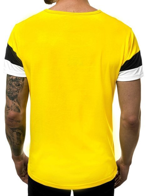 Camiseta de hombre amarillo OZONEE JS/KS1974