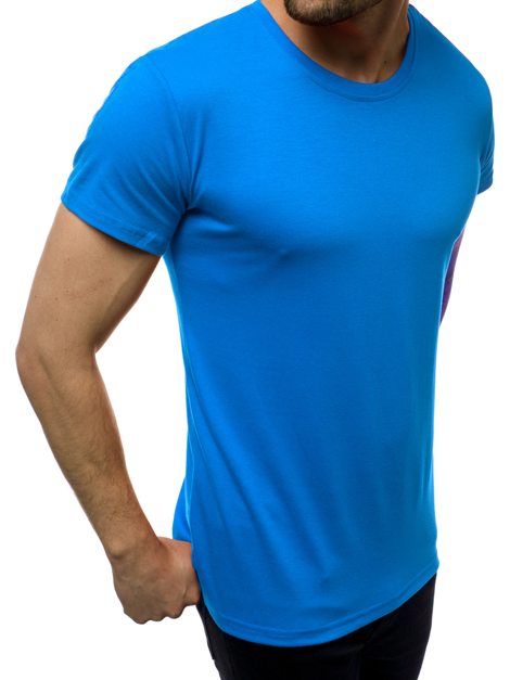 Camiseta de hombre azul OZONEE JS/712005 
