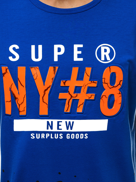 Camiseta de hombre azul OZONEE JS/KS2028Z