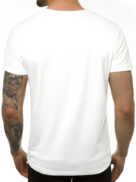 Camiseta de hombre blanca OZONEE JS/DX11001