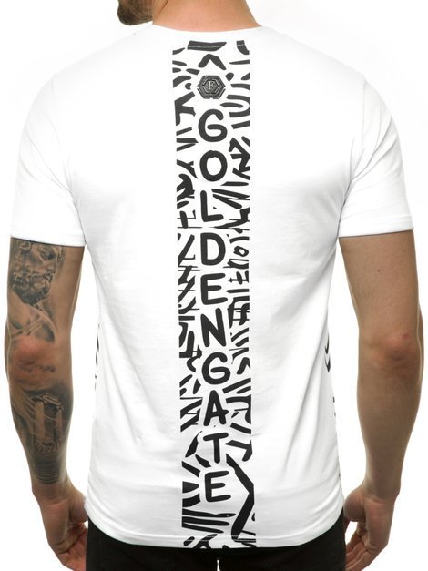 Camiseta de hombre blanca OZONEE JS/KS7332