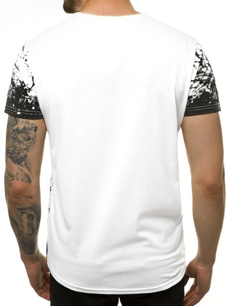 Camiseta de hombre blanca OZONEE JS/SS11019