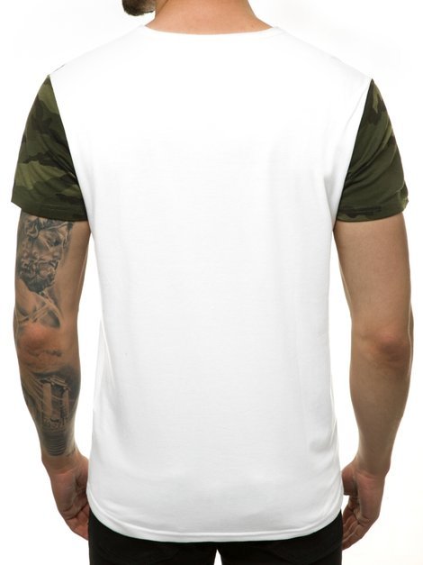Camiseta de hombre blanca OZONEE JS/SS11105
