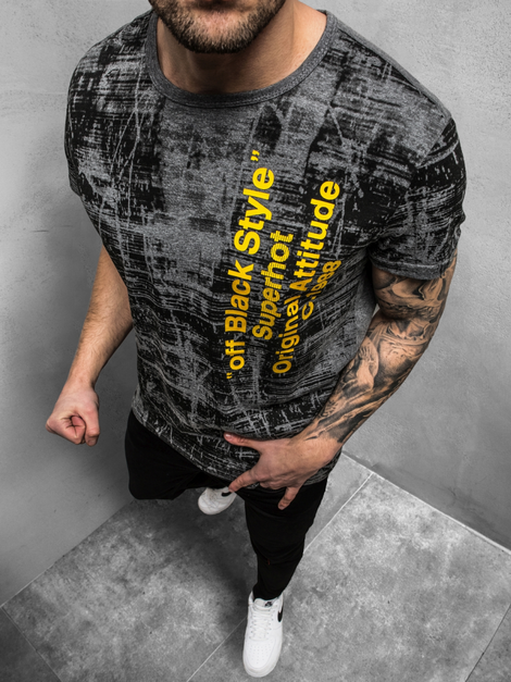 Camiseta de hombre grafita OZONEE JS/SS10920Z