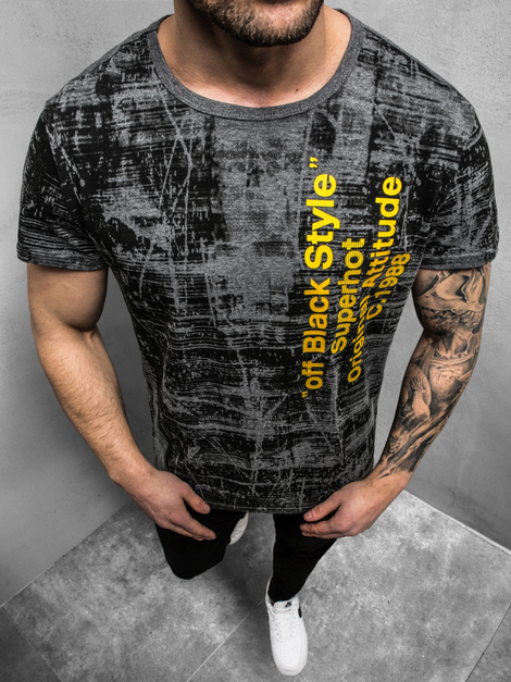Camiseta de hombre grafita OZONEE JS/SS10920Z