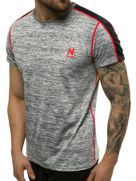 Camiseta de hombre gris OZONEE JS/KS2103