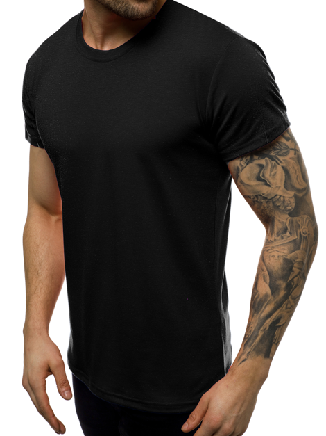 Camiseta de hombre negra OZONEE JS/712005 