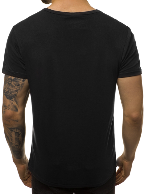 Camiseta de hombre negra OZONEE JS/SS10932