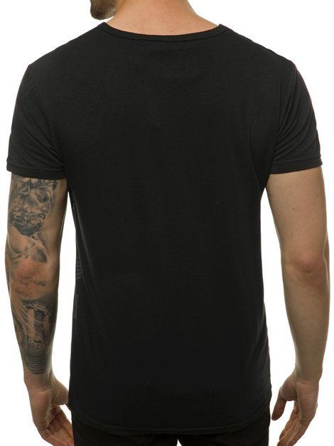 Camiseta de hombre negra OZONEE JS/SS10963