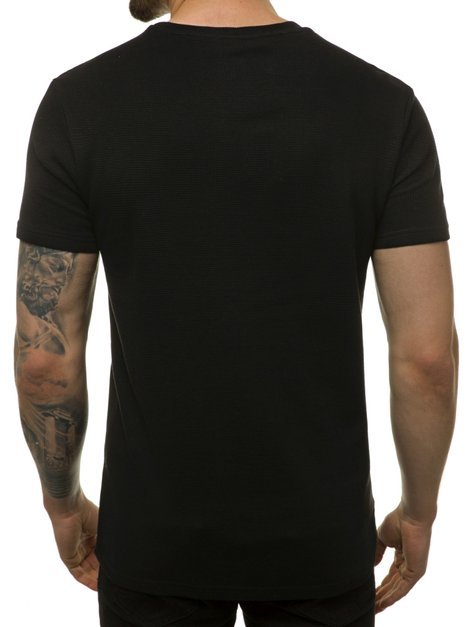Camiseta de hombre negra OZONEE MACH/M1193