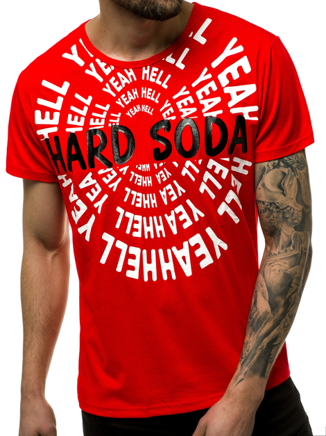 Camiseta de hombre roja OZONEE JS/KS1948