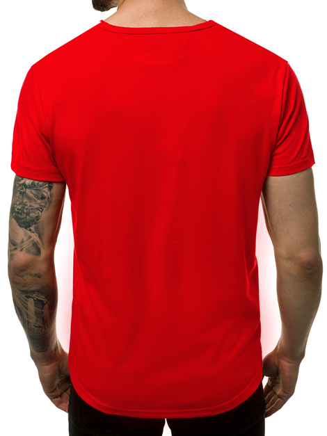 Camiseta de hombre roja OZONEE JS/KS1949
