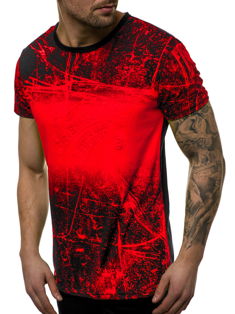 Camiseta de hombre roja OZONEE JS/SS11017