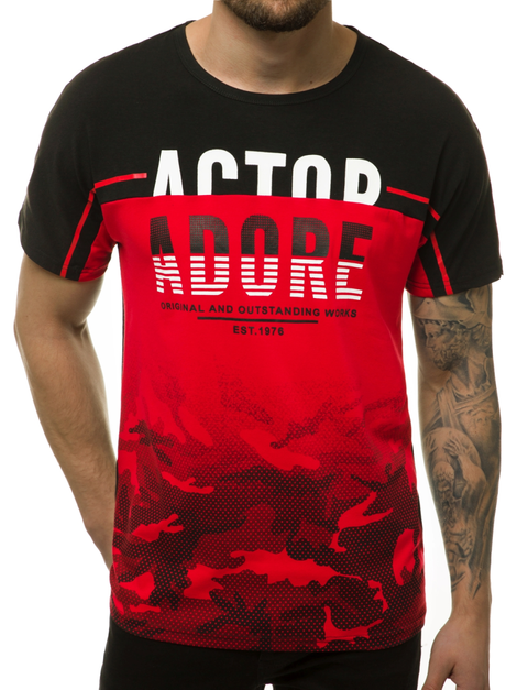 Camiseta de hombre roja OZONEE JS/SS11106