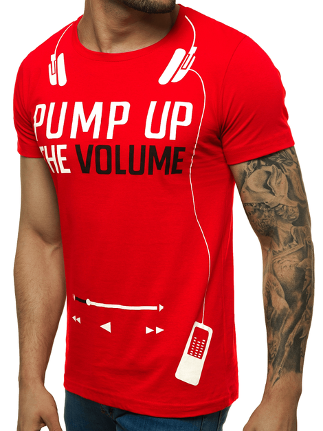 Camiseta de hombre roja OZONEE O/1171