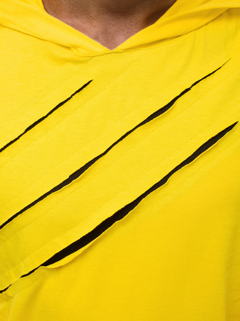 Camiseta sin mangas de hombre amarillo-negro OZONEE O/1254Z