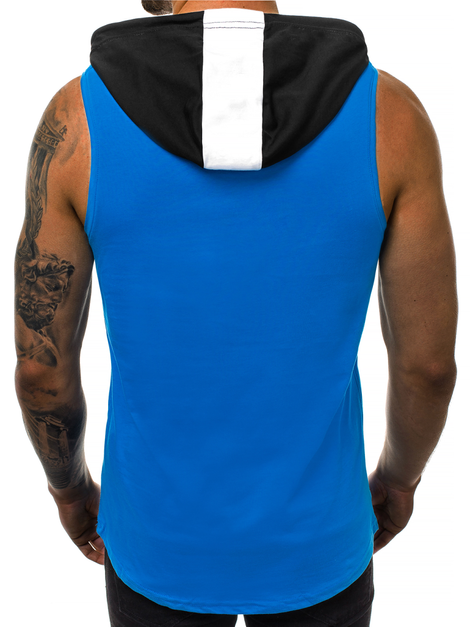 Camiseta sin mangas de hombre azul MAD/2882Z