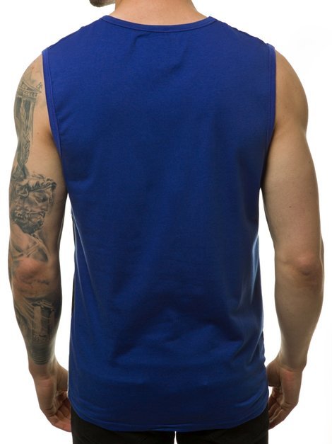 Camiseta sin mangas de hombre azul OZONEE JS/SS11065