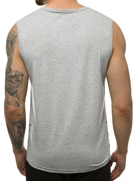 Camiseta sin mangas de hombre gris OZONEE JS/SS11079