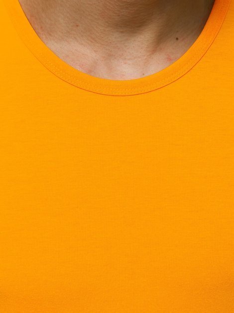 Camiseta sin mangas de hombre naranja OZONEE JS/99001/69