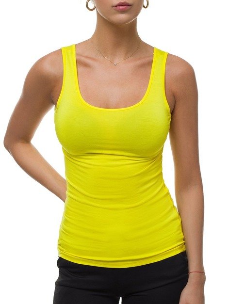 Camiseta sin mangas de mujer amarilla OZONEE BT/71592A