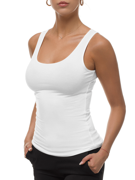 Camiseta sin mangas de mujer blanca OZONEE BT/71592A