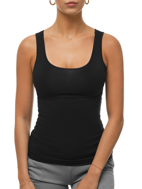 Camiseta sin mangas de mujer negra OZONEE BT/71592B