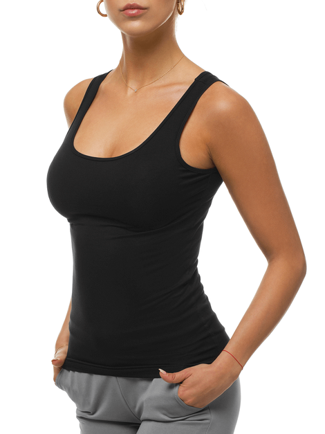 Camiseta sin mangas de mujer negra OZONEE BT/71592B