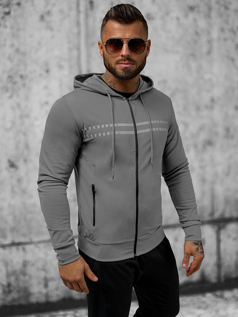 Chaqueta de hombre gris OZONEE JS/M10306