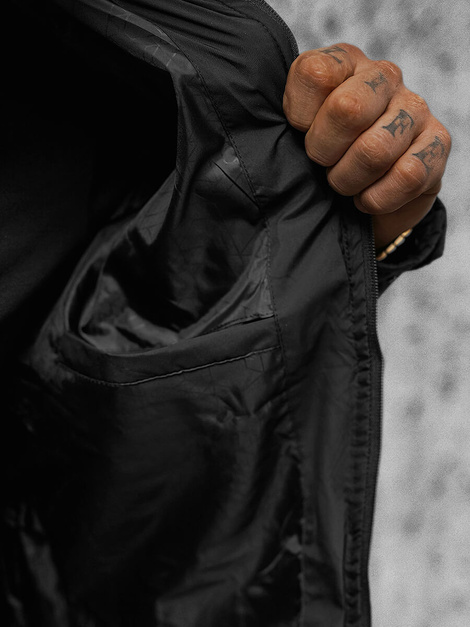 Chaqueta de hombre negra OZONEE JS/22M302/392