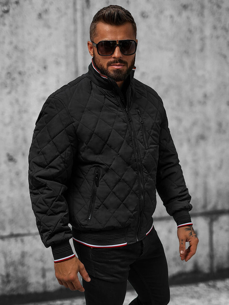 Chaqueta de hombre negra OZONEE JS/5M3109/392