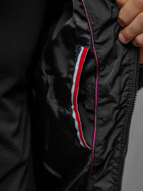 Chaqueta de hombre negra OZONEE JS/5M3109/392