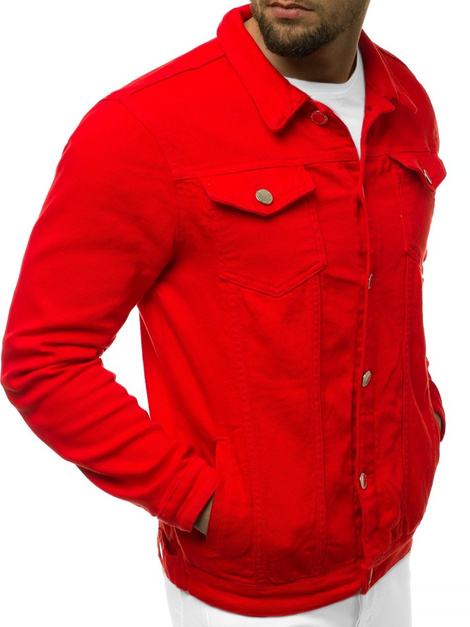Chaqueta vaquera de hombre roja OZONEE G/620