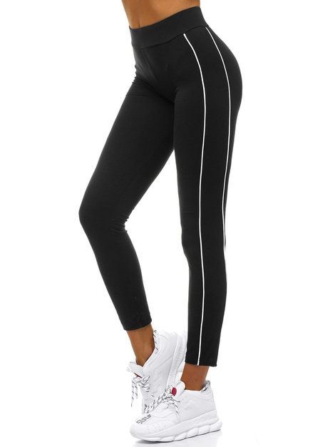 Leggings para mujer negro-blancos OZONEE O/82335