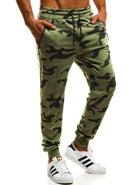 OZONEE 1235 Pantalón de chándal jogger de hombre verde