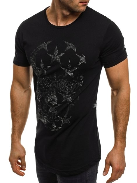 OZONEE 301 Camiseta de hombre negra