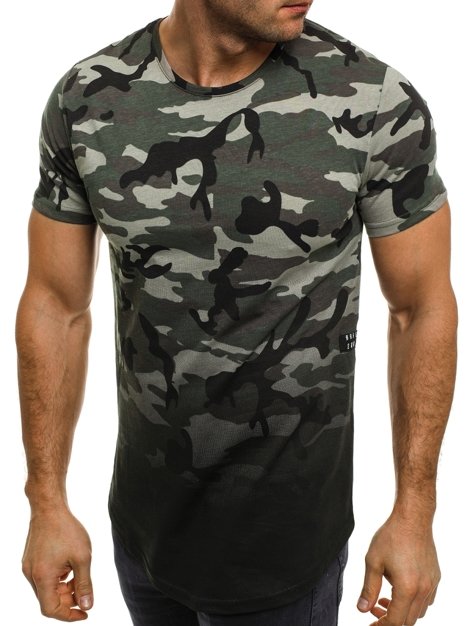 OZONEE 525BT Camiseta de hombre verde-oscuro