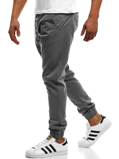OZONEE A/0954 Pantalón jogger de hombre gris