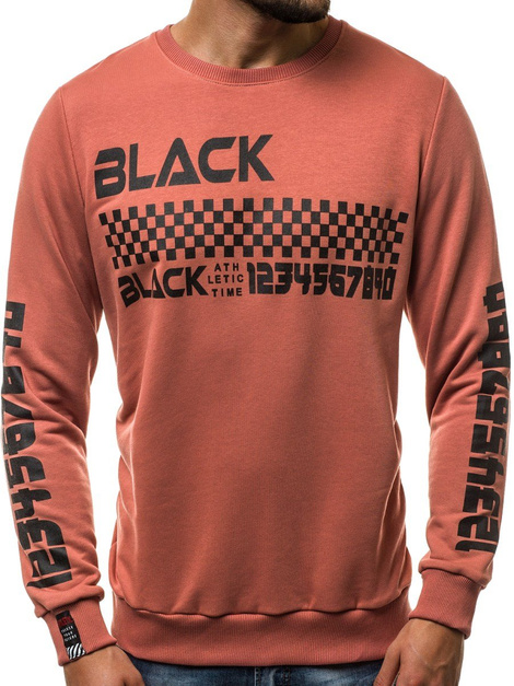 OZONEE A/0974 Sudadera de hombre rosa oscuro