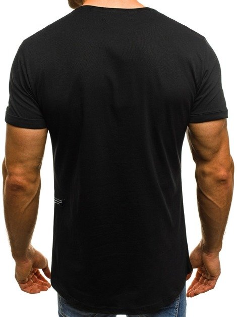 OZONEE B/181000  Camiseta de hombre negra