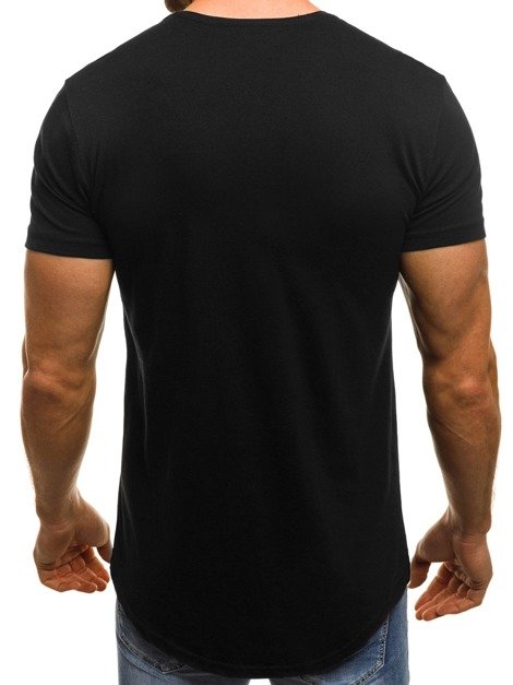 OZONEE B/181295 Camiseta de hombre negra