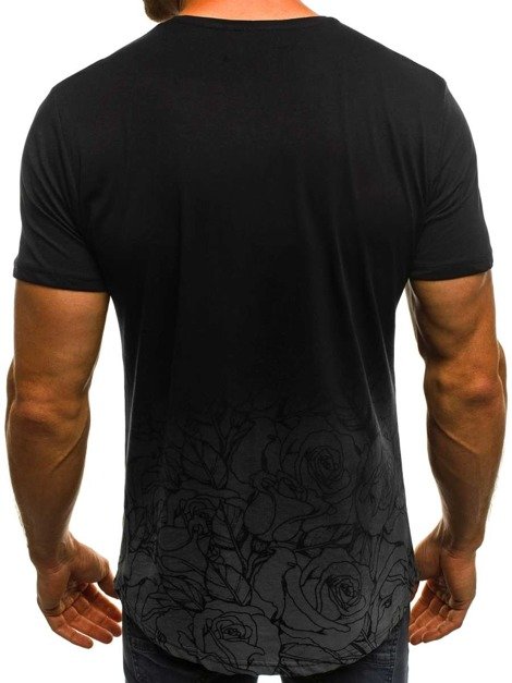 OZONEE B/181600 Camiseta de hombre Negra