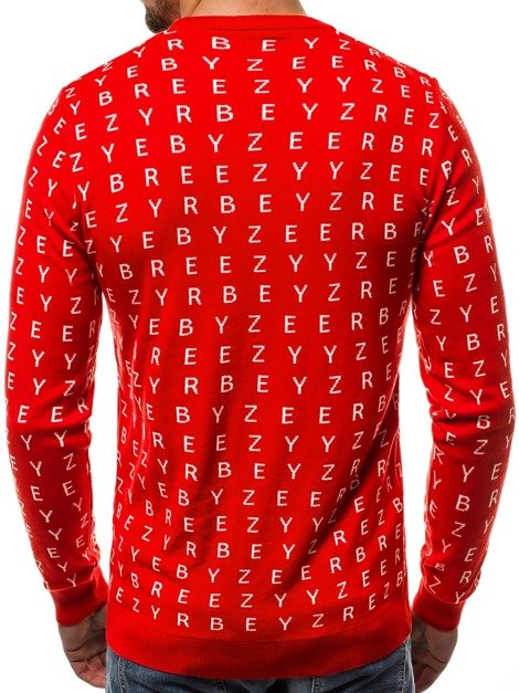 OZONEE B/2397 Jersey de hombre rojo