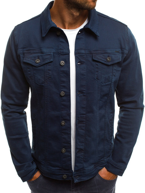OZONEE B/5002X Chaqueta vaquera de hombre granate