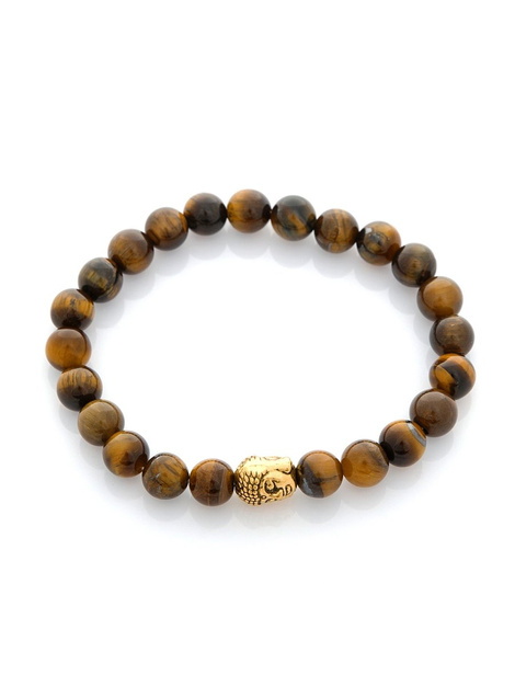 OZONEE D251 Pulsera con cuenta de hombre